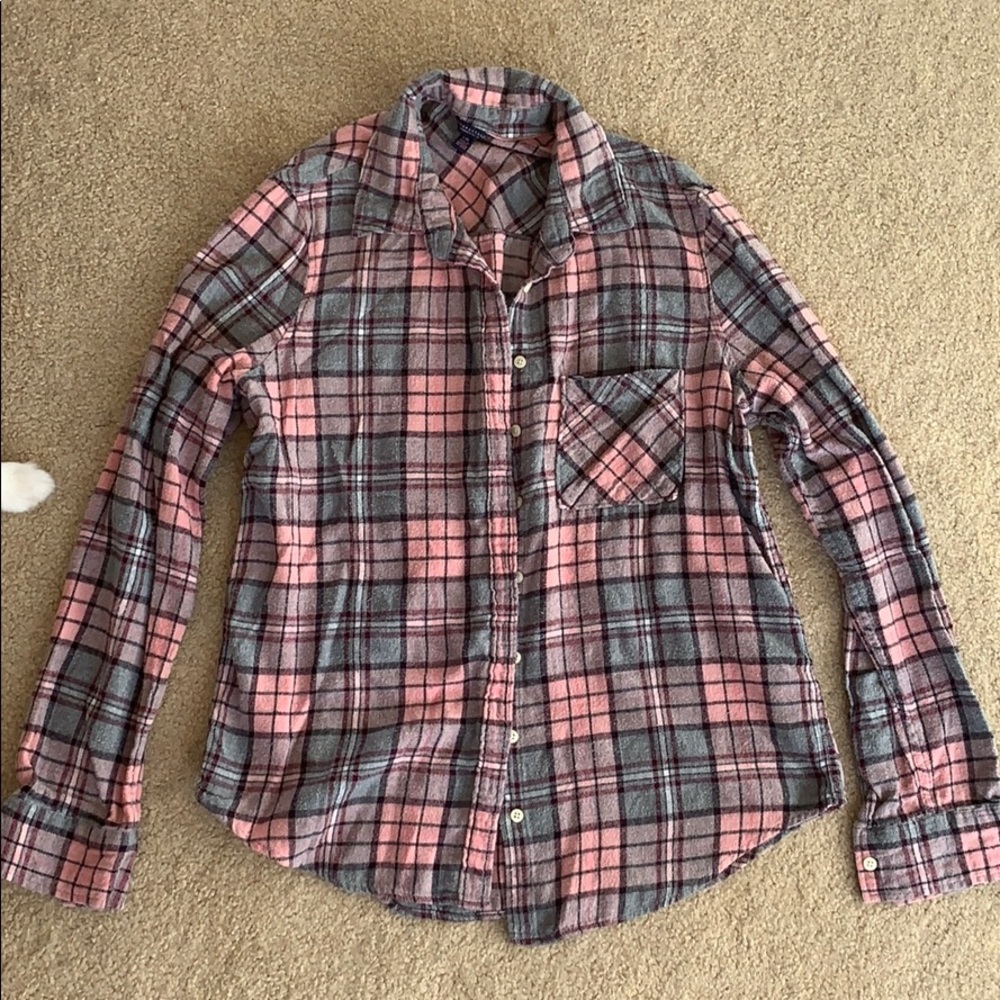 Pink and Blue/Green Flannel